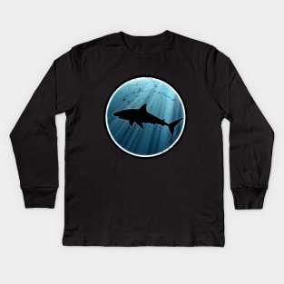 Great White Shark Kids Long Sleeve T-Shirt